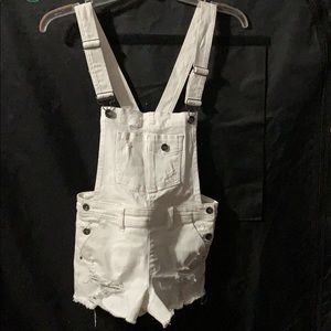 White short overalls